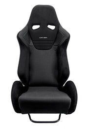 CPA1099 Black Microsuede With Mesh Polo Fabric inserts Universal Racing Seats - Pair (NEW!)
