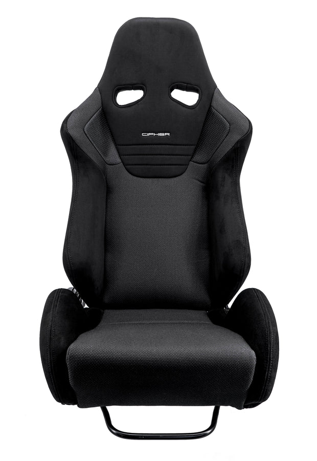 CPA1099 Black Microsuede With Mesh Polo Fabric inserts Universal Racing Seats - Pair (NEW!)
