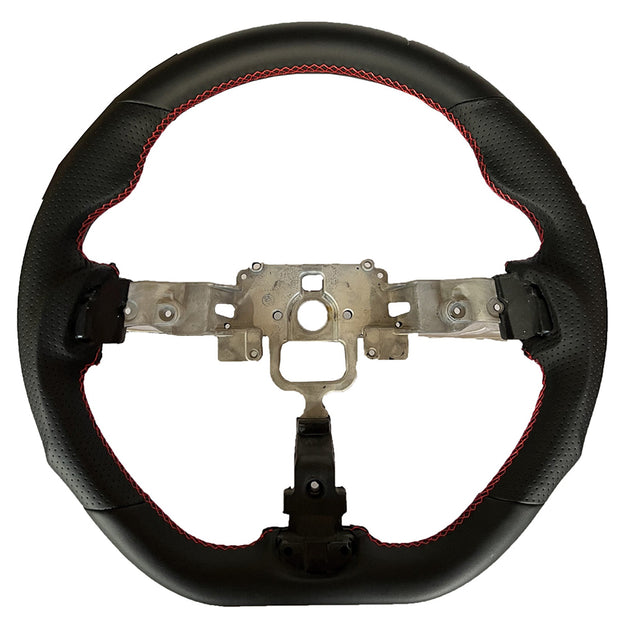 Enhanced Steering Wheel for Mazda Miata 2006-2015 NC Genuine Leather with Red Stitching Aggressively redesigned in 2021 for a whole new look
