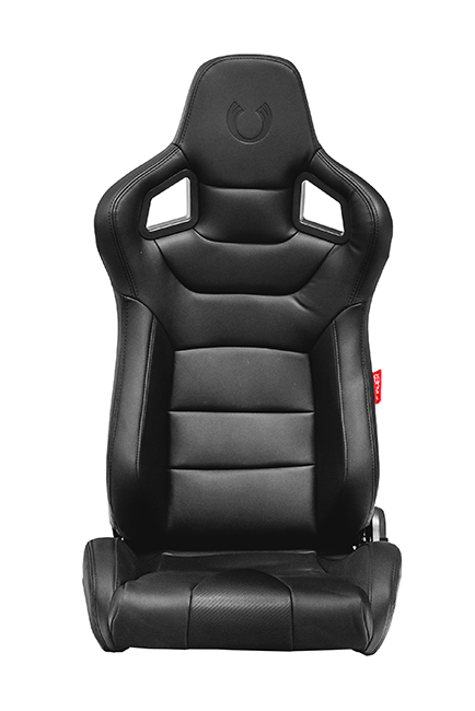 CPA2001 Cipher Euro Racing Seats Black Leatherette Carbon Fiber w/ Black Stitching - Pair