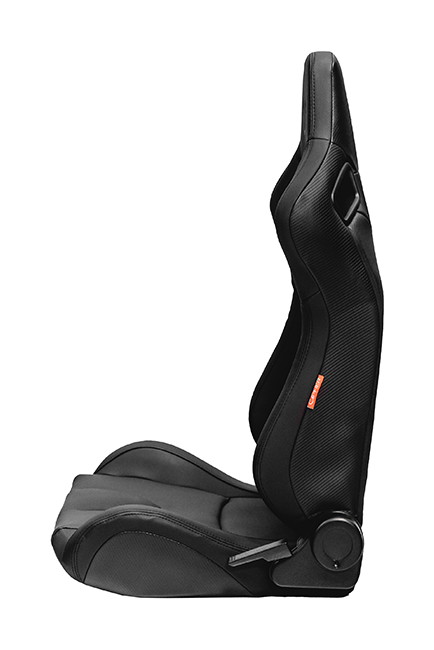 CPA2009 Cipher Racing Seats Black Leatherette Carbon Fiber w/ Black Stitching - Pair---(OUT OF STOCK)
