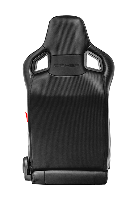CPA2001 Cipher Euro Racing Seats Black Leatherette Carbon Fiber w/ Black Stitching - Pair