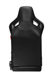 CPA2009RS Cipher Racing Seats Black Leatherette Carbon Fiber w/ Red Stitching - Pair
