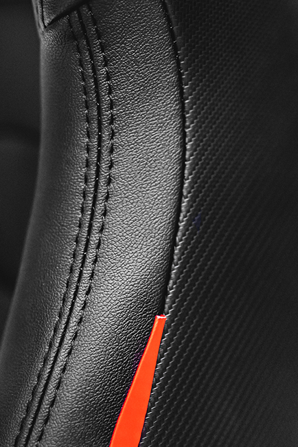 CPA2001 Cipher Euro Racing Seats Black Leatherette Carbon Fiber w/ Black Stitching - Pair