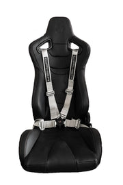 CPA4001SVV2 Silver 4 Point 2 Inches Camlock Quick Release Racing Harness - CIPHER Logo Version 2 - Pair