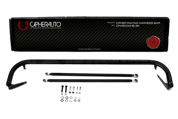 Cipher Racing Harness Bar Black Powder Coated (2016+ Honda Civic) 2-Door Coupe
