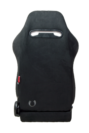 CPA1075 Black Micro Suede With CF PU Leatherette inserts W/ Red Accents Universal Racing Seats - Pair (NEW!)