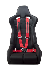 CPA4001RDV2 Red 4 Point 2 Inches Camlock Quick Release Racing Harness - CIPHER Logo Version 2 - Pair