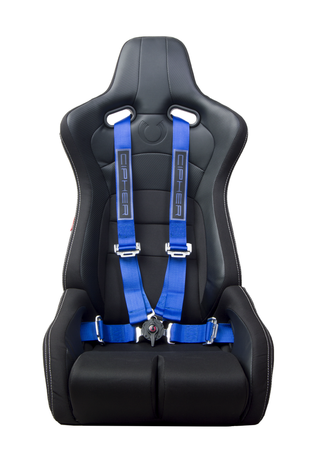 CPA4001BLV2 Blue 4 Point 2 Inches Camlock Quick Release Racing Harness - CIPHER Logo Version 2 - Pair