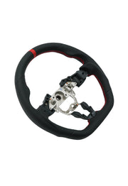 Enhanced Steering Wheel for Mazda Miata 2016-2024 ND Special Edition Leather with Red Center Stripe and Red Stitching