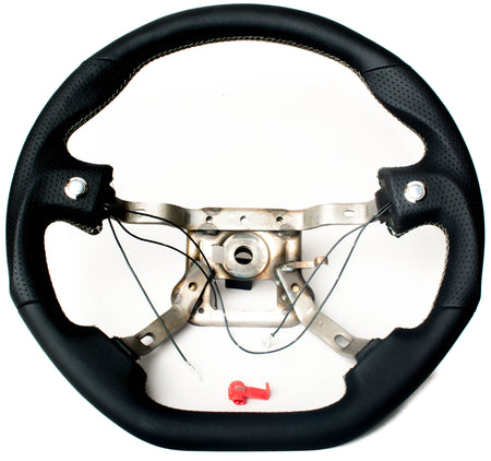 Enhanced Steering Wheel for Mazda Miata NA Leather with Silver Stitching 