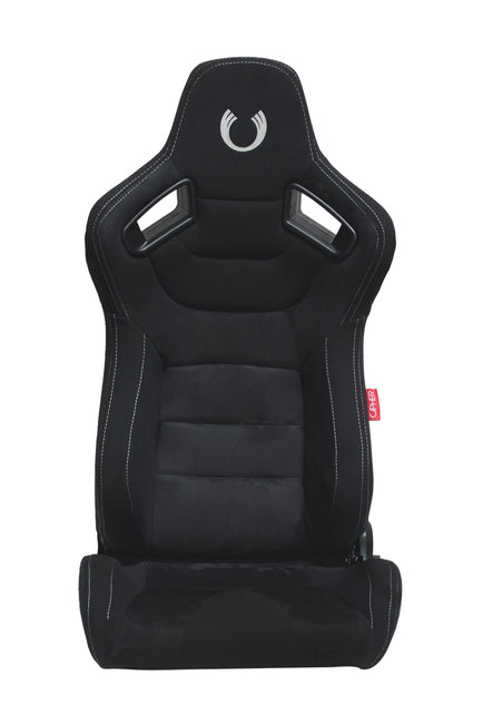 CPA2009 Cipher AR-9 Revo Racing Seats All Black Suede and Fabric w/ Carbon Fiber Polyurethane Backing - Pair — OUT OF STOCK