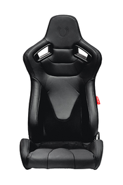 CPA2009RS Cipher Racing Seats Black Leatherette & Suede w/ Carbon Fiber Polyurethane Backing - Pair---OUT OF STOCK