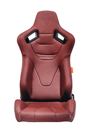 CPA2009RS Cipher Racing Seats Maroon Leatherette Carbon Fiber  - Pair -----OUT OF STOCK