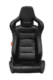 CPA2001 Cipher Euro Racing Seats Black Leatherette Carbon Fiber w/ White Stitching - Pair---OUT OF STOCK