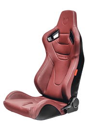 CPA2009RS Cipher Racing Seats Maroon Leatherette Carbon Fiber  - Pair -----OUT OF STOCK