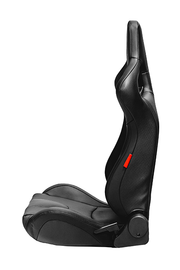 CPA2001 Cipher Euro Racing Seats Black Leatherette Carbon Fiber w/ Black Stitching - Pair