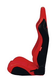 CPA2009 Cipher AR-9 Revo Racing Seats  All Red Suede and Fabric w/ Carbon Fiber Polyurethane Backing - Pair — OUT OF STOCK