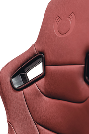 CPA2009RS Cipher Racing Seats Maroon Leatherette Carbon Fiber  - Pair -----OUT OF STOCK