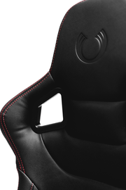 CPA2001 Cipher Euro Racing Seats Black Leatherette Carbon Fiber w/ Red Stitching - Pair