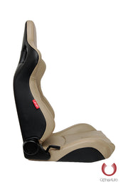 CPA2001PCFBG-GD CIPHER EURO RACING SEATS TAN LEATHERETTE CARBON FIBER **SPECIAL EDITION** - PAIR