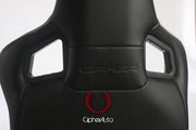 CPA2001PCFGY CIPHER EURO RACING SEATS GRAY LEATHERETTE CARBON FIBER W/ DARK GREY STITCHING - Pair