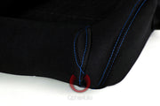 CPA1013 BLACK CLOTH W/ BLUE OUTER STITCHING CIPHER AUTO RACING SEATS - PAIR