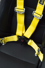 CPA4001YLV2 Yellow 4 Point 2 Inches Camlock Quick Release Racing Harness - CIPHER Logo Version 2 - Pair