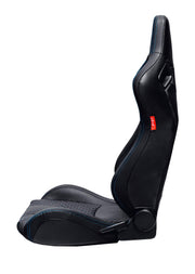 CPA2009RS AR-9 Revo Racing Seats Black Leatherette Carbon Fiber with Blue Diamond Stitching - Pair