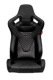 CPA2009RS AR-9 Revo Racing Seats Black Leatherette Carbon Fiber with Gray Diamond Stitching - Pair