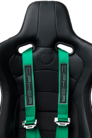 CPA4001GNV2 Green 4 Point 2 Inches Camlock Quick Release Racing Harness - CIPHER Logo Version 2 - Pair