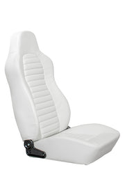 CPA3001 ALL WHITE LEATHERETTE CIPHER AUTO UNIVERSAL JEEP SEATS - PAIR