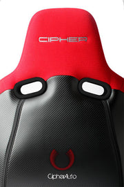 CPA2003 Cipher VP-8 Racing Seats Red w/ Black Carbon PU - Pair