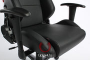 CPA5001 ALL BLACK LEATHERETTE CIPHER AUTO OFFICE RACING SEAT