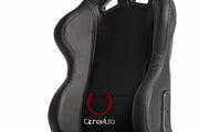 CPA1001 ALL BLACK LEATHERETTE CIPHER AUTO RACING SEATS - PAIR