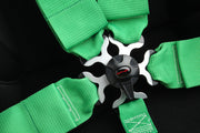 CPA4005GN CIPHER RACING GREEN 5 POINT 3 INCHES CAMLOCK QUICK RELEASE RACING HARNESS W/ SNAP HOOK & EYE BOLTS - SFI 16.1