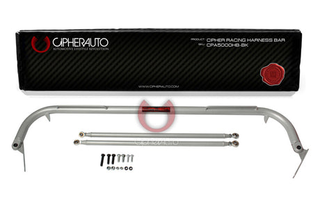 1986-1992 TOYOTA SUPRA CIPHER RACING SILVER COATING UNIVERSAL HARNESS BAR 48"