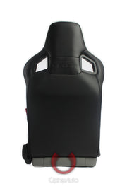 CPA2001PCFGY CIPHER EURO RACING SEATS GRAY LEATHERETTE CARBON FIBER W/ DARK GREY STITCHING - Pair