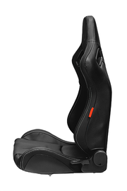 CPA2009 Cipher Racing Seats Black Leatherette Carbon Fiber w/ Grey Stitching - Pair---(OUT OF STOCK)