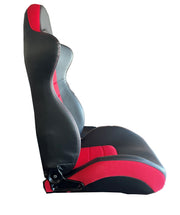 CPA2006 Cipher CR23 Mid Height Black Leatherette with Red Fabric Racing Seats
